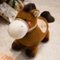 Cute brown pony plush toy children companion stuffed animal soft mascot gift for kids - 23cm / Brown