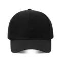 Gorra de béisbol negra lisa para hombres y mujeres, visera curva clásica sol. - Ajustable / Negro