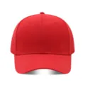 Gorra de béisbol roja lisa, visera curva clásica, sombrero informal para exteriores de uso diario. - Ajustable / Rojo