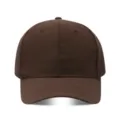 Gorra de béisbol marrón lisa de poliéster, visera curva, ideal para actividades al aire libre. - Ajustable / Café