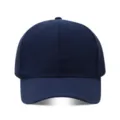 Primer plano de una gorra de béisbol azul marino lisa, mostrando textura y visera curva. - Ajustable / Azul marino