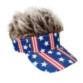 Novedad Gorra Visera Pelo Punteagudo Bandera Americana Sombrero Divertido Sport - Estilo 2
