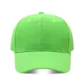 Gorra de beisbol lisa verde de poliéster con ala curva para proteccion solar aire - Ajustable / Verde Fluorescente