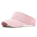 Vue détail casquette visière rose, gros plan chapeau de sport extérieur aux coutures soignées. - Réglable / Rose