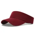 Casquette visière unie sans top pour le sport en plein air, la course et les voyages. - Réglable / Bordeaux