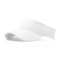 Détail de visière de soleil blanche montrant un tissu respirant et des coutures propres. - Réglable / Blanc