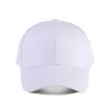 Gorra de béisbol blanca lisa para hombres y mujeres, clásica de algodón de color sólido. - Ajustable / Blanco