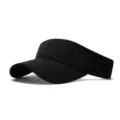 Détail de visière noire, tissu respirant, visière courbée pour la protection solaire extérieure. - Réglable / Noir