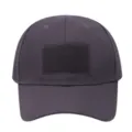 Tactical baseball cap front detail featuring loop velcro patch for custom morale badges. - Adjustable / Tactical Dark Gray