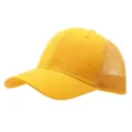 Gorra trucker amarilla para niños con parte trasera de malla transpirable, ideal para actividades. - Ajustable / Amarillo
