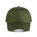Casquette de baseball unie en coton vert, chapeau de soleil classique à six panneaux réglable. - Réglable / Vert Militaire