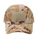 Tactical camouflage baseball cap for outdoor sports with front loop patch panel design. - Adjustable / Capricorn Desert