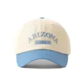 Gorra de béisbol de algodón casual con letras Arizona bordadas, sombrero de sol con estilo. - Ajustable / Azul claro