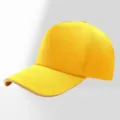 Gorra de béisbol amarilla de 5 paneles, de poliéster y algodón para actividades al aire libre. - Ajustable / Amarillo