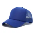 Gorra trucker azul con parte trasera de malla y frente de espuma, gorra de beisbol transpirable. - Ajustable / Azul zafiro