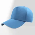 Gorra de béisbol de 5 paneles azul claro mezcla de algodón gorra promocional lisa - Ajustable / Azul lago