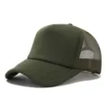 Gorra trucker malla verde militar, gorra béisbol clásica de espuma para viajes al aire libre y sol. - Ajustable / Verde Militar