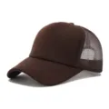 Gorra trucker marron de malla transpirable gorra de beisbol deportiva para verano. - Ajustable / Café