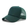 Gorra trucker verde oscuro, parte posterior de malla transpirable, gorra de espuma. - Ajustable / Verde Oscuro