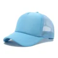 Gorra trucker azul claro con frente de espuma reverso de malla sombrero béisbol verano - Ajustable / Azul claro