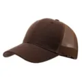 Detalle gorra trucker marron para ninos, bonita gorra de beisbol transpirable de verano. - Ajustable / Café