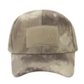 Camouflage tactical baseball cap detail, adjustable outdoor military army hat with velcro loop patch. - Adjustable / Grey Ruins