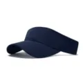 Détail de visière de soleil bleu marine, idéale pour le sport en plein air, la course et l'été. - Réglable / Bleu marine