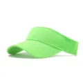 Vue rapprochée de la casquette visière vert néon, montrant la texture détaillée du tissu fin. - Réglable / Vert Fluorescent