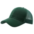 Detalle de gorra de béisbol de malla verde oscura, sombrero transpirable para niños. - Ajustable / Verde Oscuro