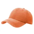 Washed soft-top baseball cap vintage distressed orange duckbill sunshade casual couple hat - Adjustable / Orange Red