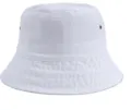 Detalle de sombrero pescador blanco clásico, ojales metálicos transpirables, protección solar. - Ajustable / Blanco