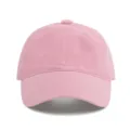 Casquette de baseball en coton rose uni pour broderie personnalisée, souple style. - Rose
