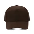 Gorra de béisbol marrón lisa de 5 paneles, sombrero de sol ajustable y casual. - Ajustable / Café