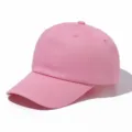 Casquette de baseball en coton rose couronne souple chapeau casual outdoor pour femme quotidien - Réglable / Rose