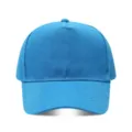 Gorra de béisbol azul lisa de 5 paneles para hombres y mujeres, sombrero de sol clásico. - Ajustable / Azul lago