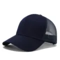 Gorra trucker azul marino clásica con parte trasera de malla transpirable para uso diario. - Azul marino