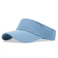 Casquette de sport ouverte bleu clair unie visiere de soleil plein air respirante. - Réglable / Bleu ciel