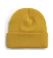 Primer plano detallado de un gorro de punto amarillo vivo, textura de invierno cálida. - Talla única / Amarillo jengibre