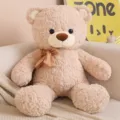 Simpatico orsacchiotto di peluche con fiocco, morbido peluche regalo per fidanzata, marrone. - Orso innamorato kaki / 40CM