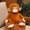 Süßes braunes Plüschaffe Kuscheltier Stofftier Makaken Puppe für Kindergeschenk Greifautomat - 28cm / Karamellbraun