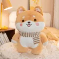 Cute Shiba Inu plush toy with cute scarf soft stuffed dog doll companion pillow gift - Smile Style / 25cm