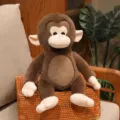 Süßer brauner Plüschaffe Kuscheltier Simulation Tier Puppe Kinder Geburtstagsgeschenk - 28cm / Dunkelbraun