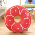 Soft flower shaped plush pillow cute donut cushion for office nap home decor comfy gift - Strawberry Queen