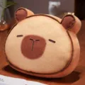 Schattig bruin toast beer pluche kussen, zacht flanel materiaal, comfortabel kantoor kussen. - Sierkussen 40x30 cm / Lichtbruin Capybara