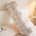 Summer cooling ice silk body pillow for sleeping, cute cartoon curved long hugging pillow - Elephant / 1m (1kg)