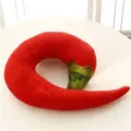 Cuscino peluche peperoncino forma U morbido collo ufficio divano regalo compleanno carino - Cuscino per il collo al peperoncino