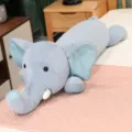 Cuscino lungo in peluche elefante blu per bambini sonno simpatico animale peluche - 1m / Blu
