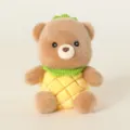 Cute pineapple plush bear toy doll fluffy stuffed animal for office desk decoration - Pineapple Bear