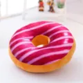 Cute pink donut plush pillow, soft stuffed food cushion for home sofa office nap and gift. - Strawberry Storm