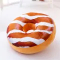 Soft Creative Simulation Chocolate Donut Plush Pillow Cushion For Office Nap And Home Decor - Intense Chocolate